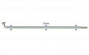Spoke 2.3 x 294 mm Sapim Leader J-Bend