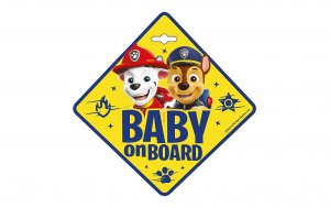 Baby on board sign Seven Paw Patrol Boys