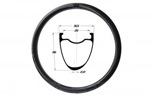 Rim 700C Duke Baccara RX 36 SLR2 Gravel Allroad